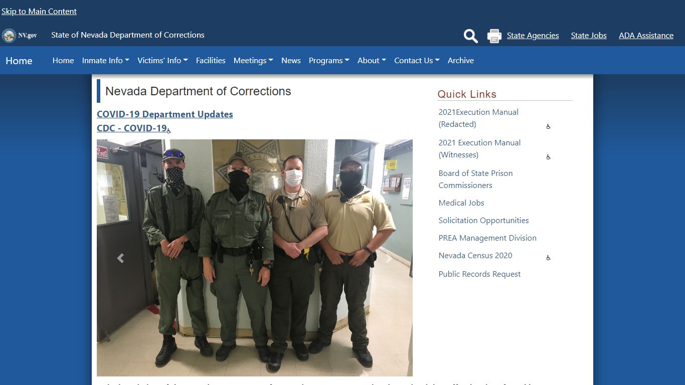 Nevada Department of Corrections - NDOC Home
